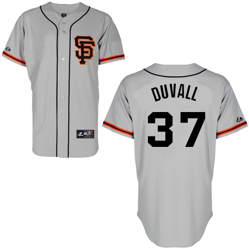 Adam Duvall #37 mlb Jersey-San Francisco Giants Women's Authentic Road 2 Gray Cool Base Baseball Jersey